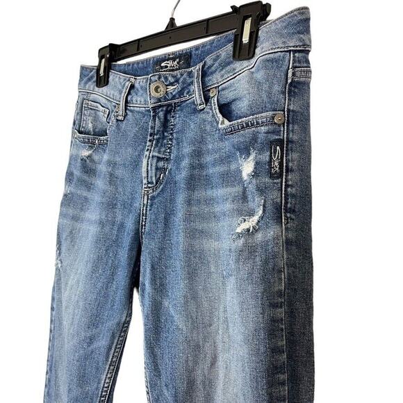 Silver Jeans Avery Slim Boot Cut Bootcut Medium Blue Wash Stretch Jeans 28 x30 - Picture 8 of 16